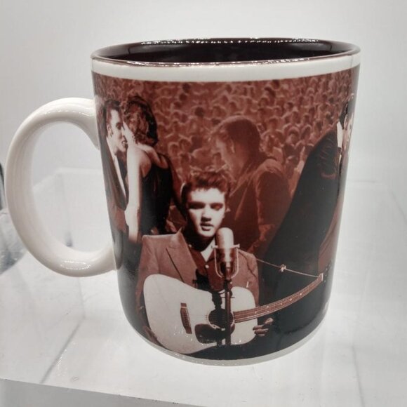 Elvis Presley King Of Rock And Roll Ceramic Coffee Mug 12 Oz By Vandor - Picture 3 of 6